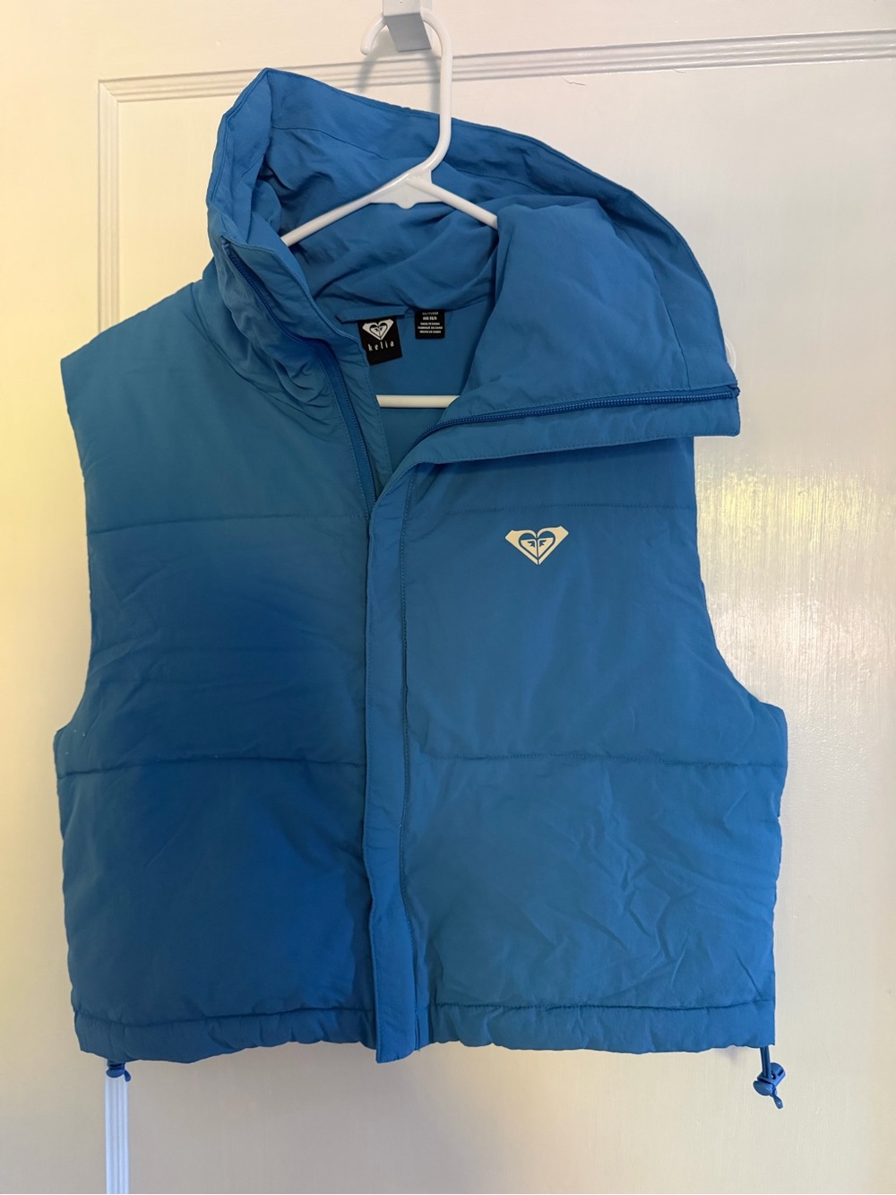 Roxy Girls' Bright Blue Hooded Puffer Vest